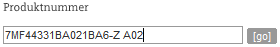 Suche nach Produktnummer